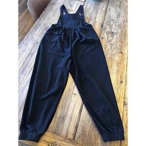 Halara Jumpsuit Overalls Size XS Black Jogger Leg Adjustable Oversized Comfy